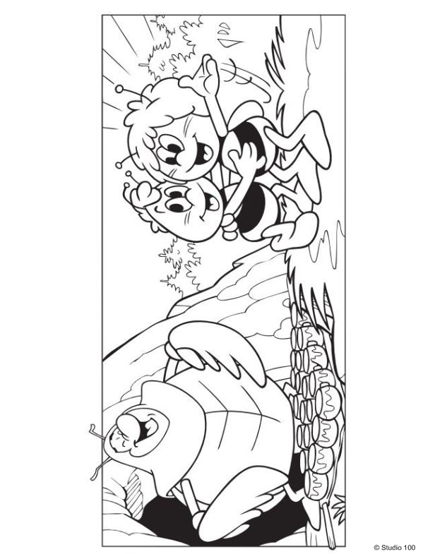 Plansa de colorat cu Albina 12 24